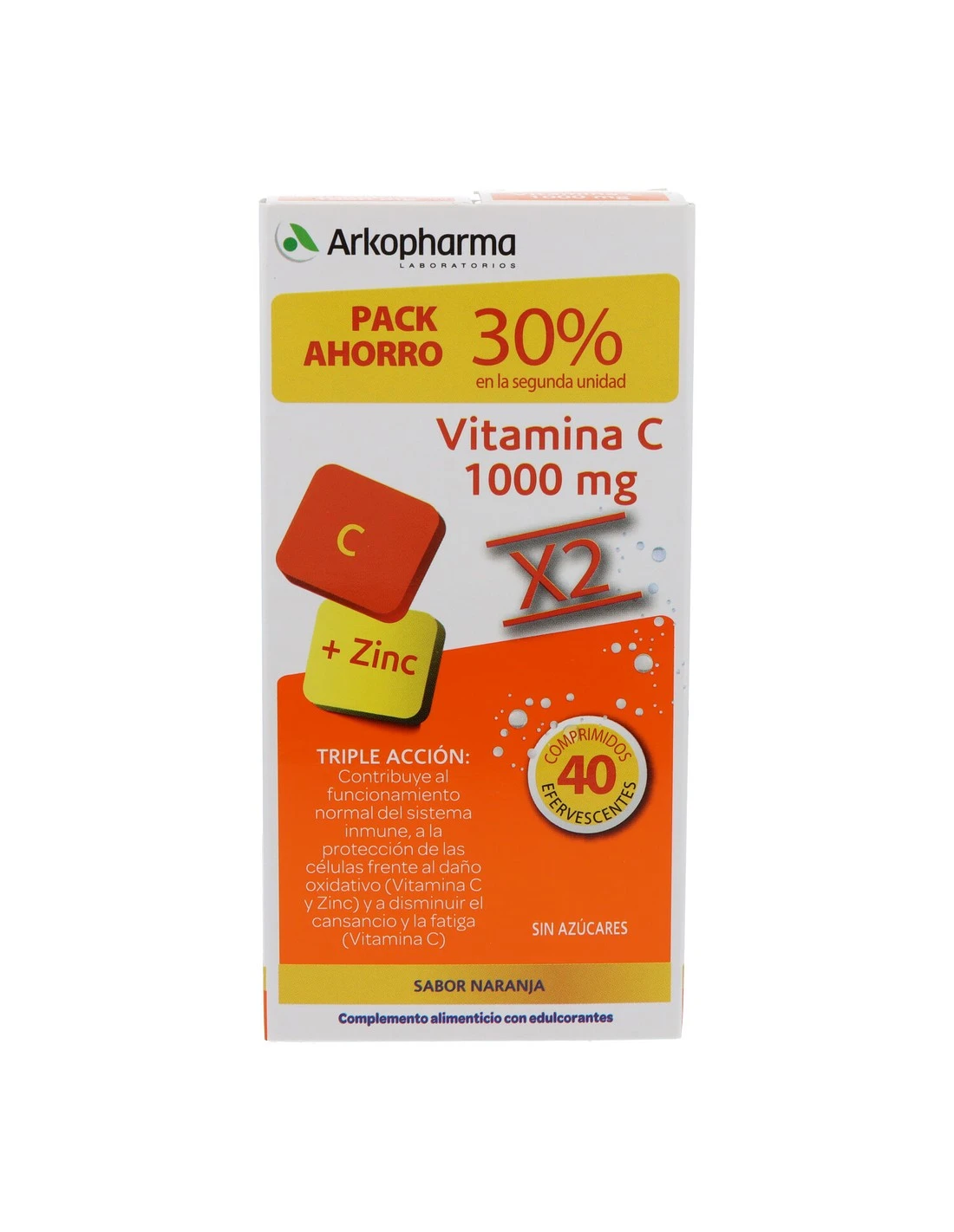 Arkopharma Arkovital Vitamina C Y Zinc 2x20 Comps Efervescentes Promo 3 Arkopharma Arkovital Vitamina C Y Zinc 2x20 Comps Efervescentes Promo