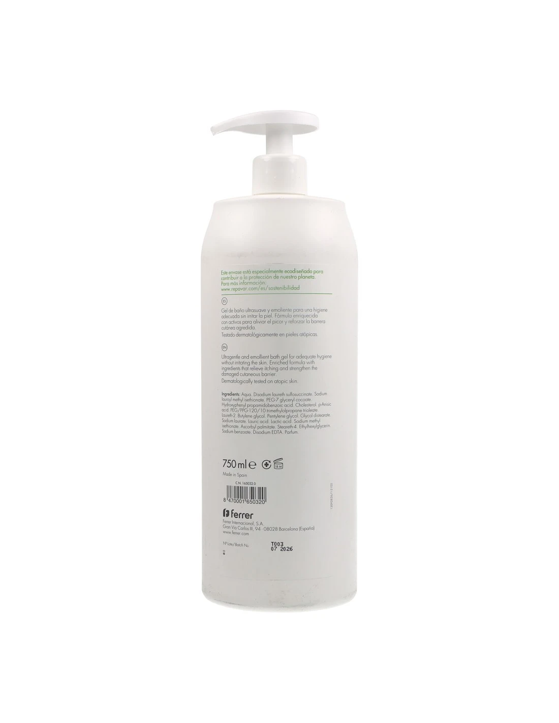 Atopic Piel Gel De Baño 750 Ml 4 Atopic Piel Gel De Baño 750 Ml - Imagen 2