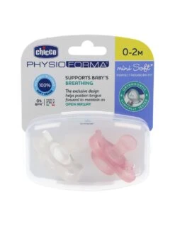 Chicco Chupete Physioforma 02m Blanco Y Rosa 2 U