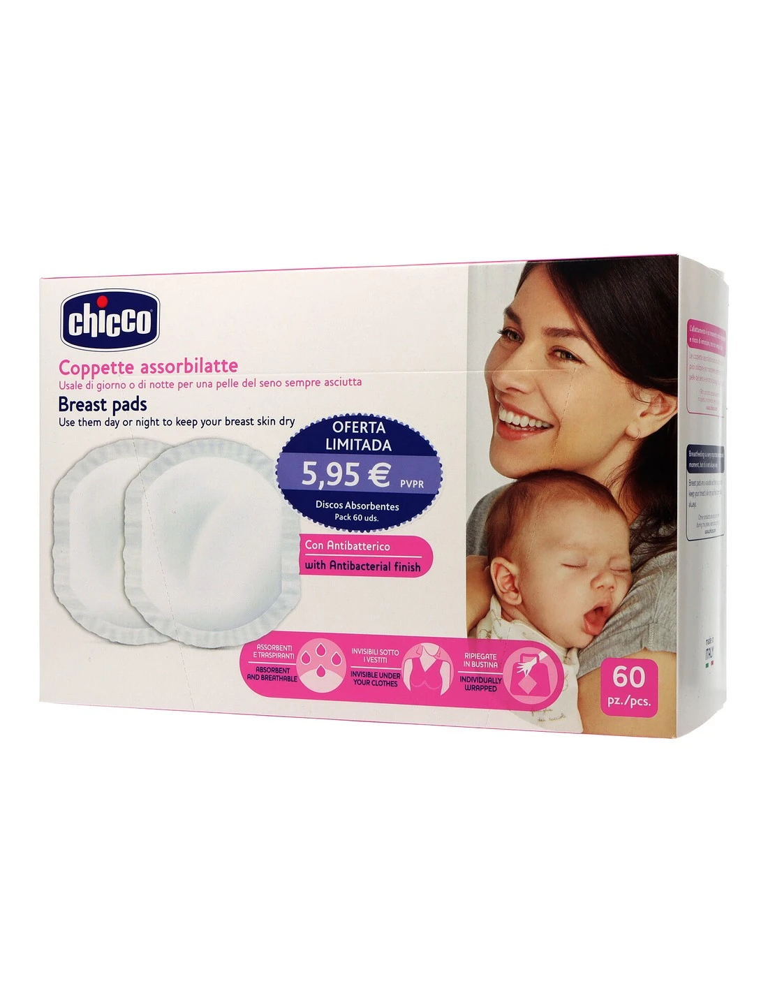 Chicco Discos Absorbentes Lactancia 60 Uds 3 Chicco Discos Absorbentes Lactancia 60 Uds