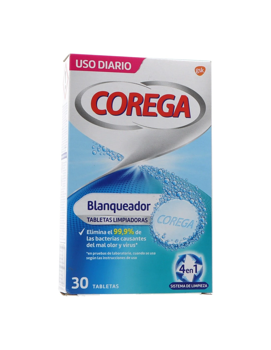 Corega Blanqueador 30 Tabletas 3 Corega Blanqueador 30 Tabletas