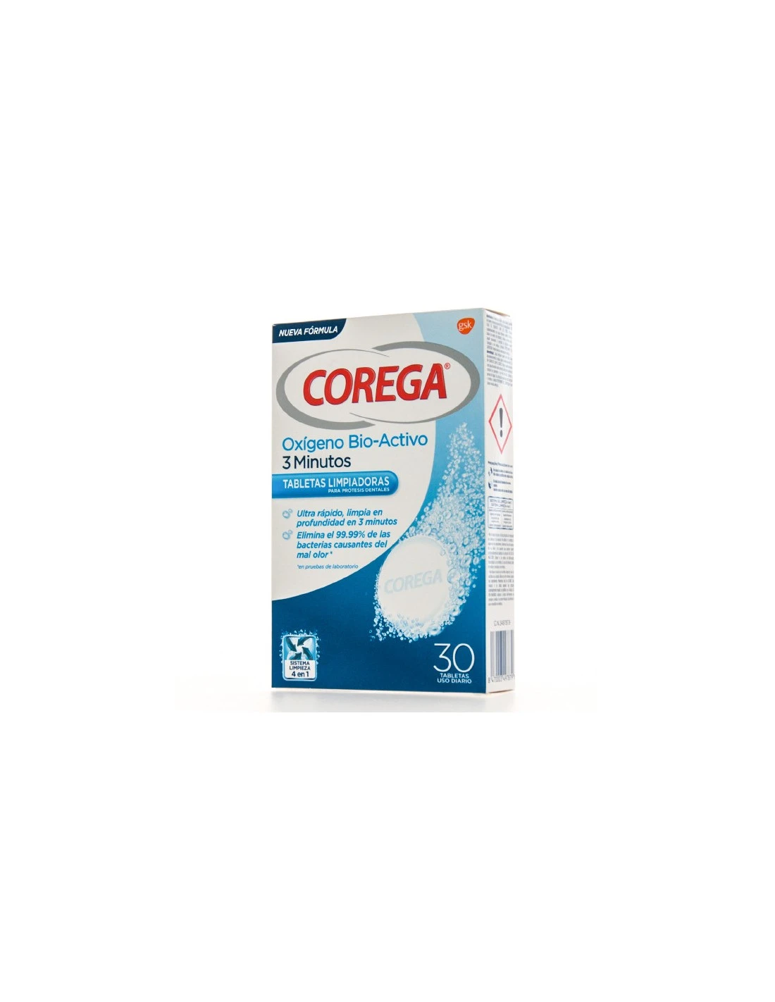Corega Oxigeno Bioactivo 30 Tabletas 3 Corega Oxigeno Bioactivo 30 Tabletas
