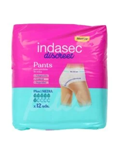 Indasec Discreet Pant Plus Talla Mediana 12 Uds