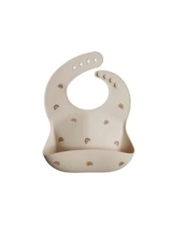 Mushie Babero Silicona Print Rainbows 265x35 Cm