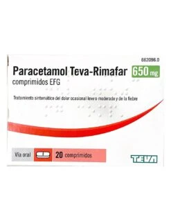 Paracetamol Teva-rimafar 650mg 20com Efg