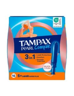 Tampax® Tampones Tampax Compak Pearl Super Plus 16 Uds