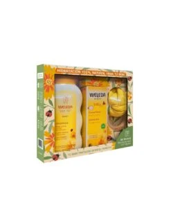 Weleda Baby Leche Corporal Calendula 200ml + Crema Facial Calendula 50ml + Mordedor Promo